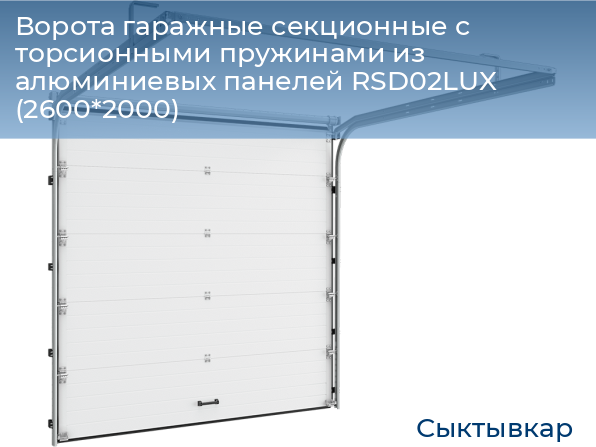 Ворота гаражные секционные с торсионными пружинами из алюминиевых панелей RSD02LUX (2600*2000), syktyvkar.doorhan.ru