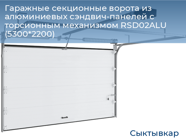 Гаражные секционные ворота из алюминиевых сэндвич-панелей с торсионным механизмом RSD02ALU (5300*2200), syktyvkar.doorhan.ru