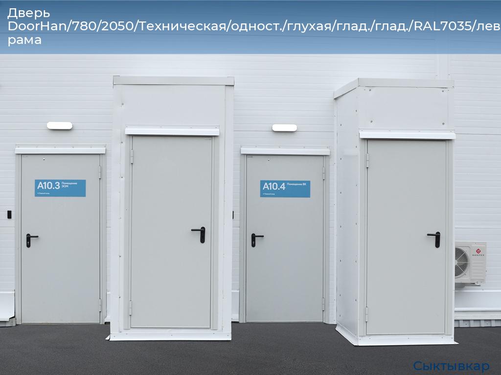 Дверь DoorHan/780/2050/Техническая/одност./глухая/глад./глад./RAL7035/лев./угл. рама, syktyvkar.doorhan.ru