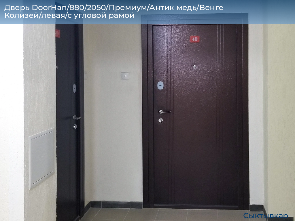Дверь DoorHan/880/2050/Премиум/Антик медь/Венге Колизей/левая/с угловой рамой, syktyvkar.doorhan.ru