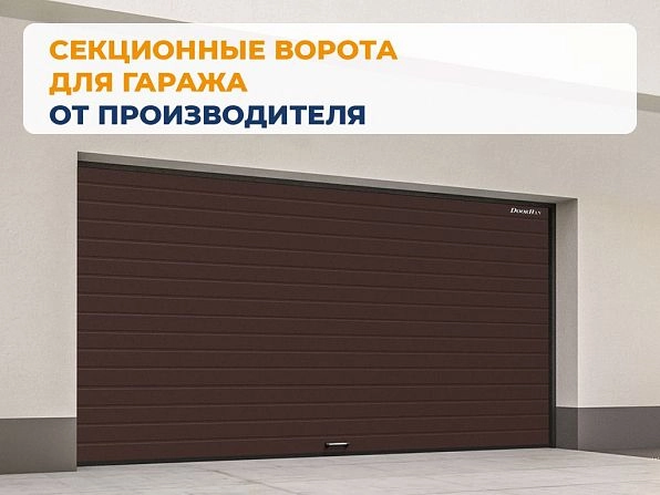Секционные ворота 2500х2200 мм коричнево-красные DoorHan RSD02, syktyvkar.doorhan.ru